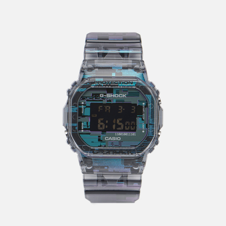 фото Наручные часы casio g-shock dw-5600nn-1 digital glitch, цвет синий