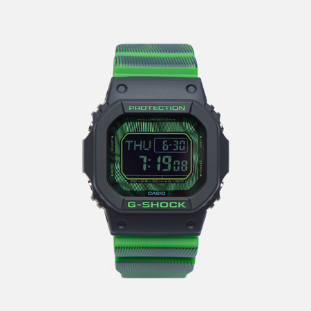 фото Наручные часы casio g-shock dw-d5600td-3 time distortion, цвет зелёный