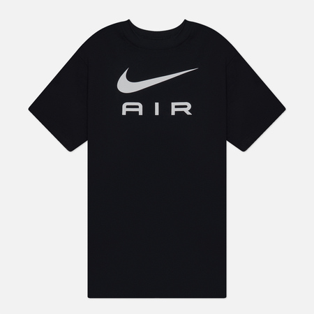 фото Женская футболка nike air loose fit, цвет чёрный, размер xs