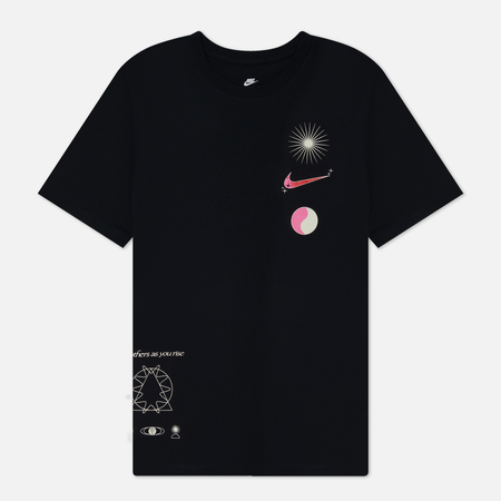 фото Мужская футболка nike graphic printed 1 lift others, цвет чёрный, размер xs