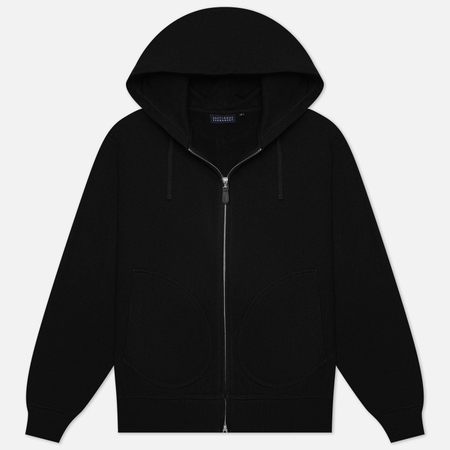 фото Мужская толстовка eastlogue permanent zip up hoodie 23fw, цвет чёрный, размер s