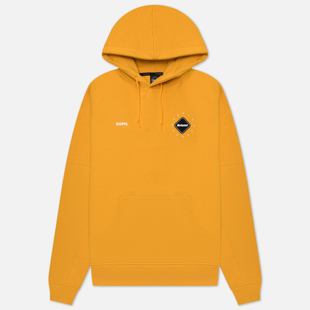 фото Мужская толстовка f.c. real bristol big logo team hoodie, цвет жёлтый, размер l