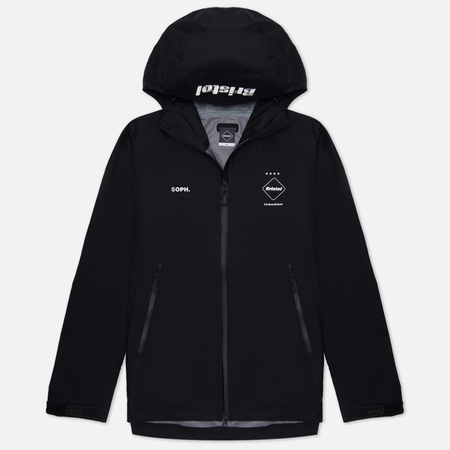 фото Мужская куртка ветровка f.c. real bristol 3 layer warm up, цвет чёрный, размер s