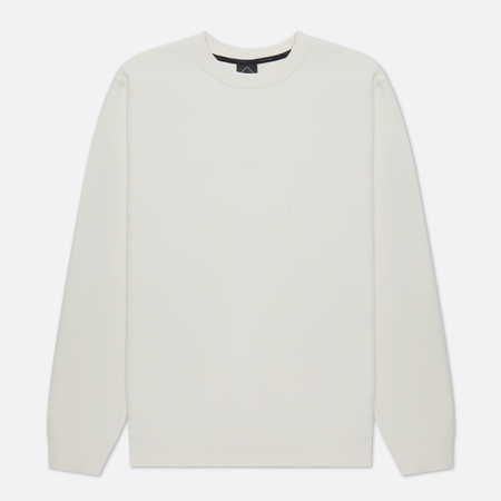 фото Мужская толстовка f.c. real bristol synthetic leather applique crew neck, цвет белый, размер s