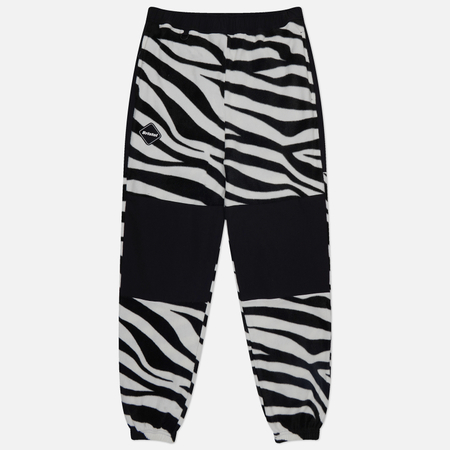 фото Мужские брюки f.c. real bristol zebra fleece, цвет чёрный, размер s