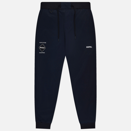 фото Мужские брюки f.c. real bristol lycra track ribbed, цвет чёрный, размер s
