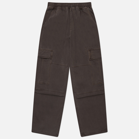 фото Мужские брюки frizmworks pigment dyeing cargo, цвет коричневый, размер m