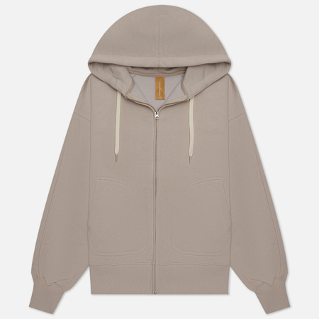 фото Мужская толстовка frizmworks og heavyweight hoodie zip up parka, цвет бежевый, размер m