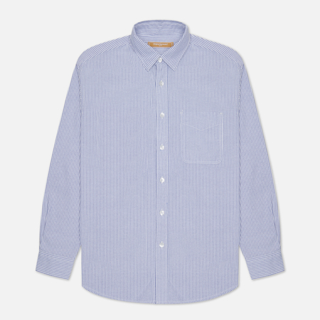 фото Мужская рубашка frizmworks og stripe oversized, цвет голубой, размер m