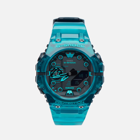 фото Наручные часы casio g-shock ga-b001g-2a carbon core guard, цвет голубой
