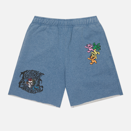 фото Мужские шорты thisisneverthat grateful dead ol'dancing bears washed sweat, цвет голубой, размер s