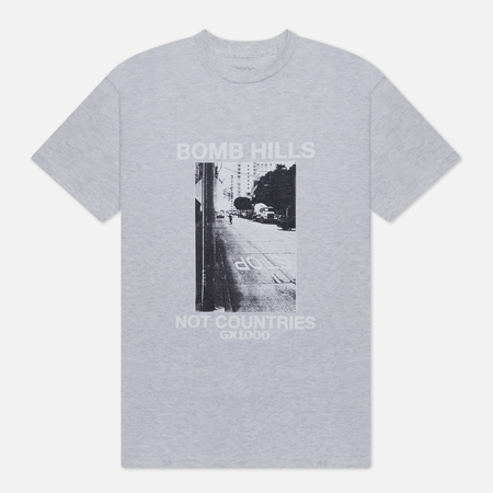 фото Мужская футболка gx1000 bomb hills not countries, цвет серый, размер s
