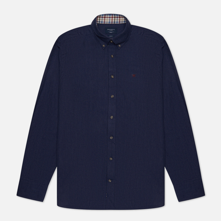 фото Мужская рубашка hackett flannel multi trim, цвет синий, размер s