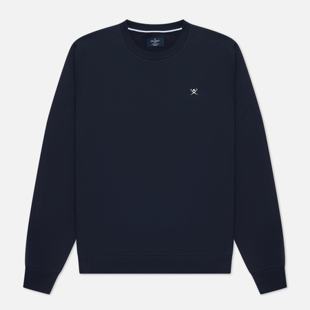 фото Мужская толстовка hackett embroidery london logo crew neck, цвет синий, размер m