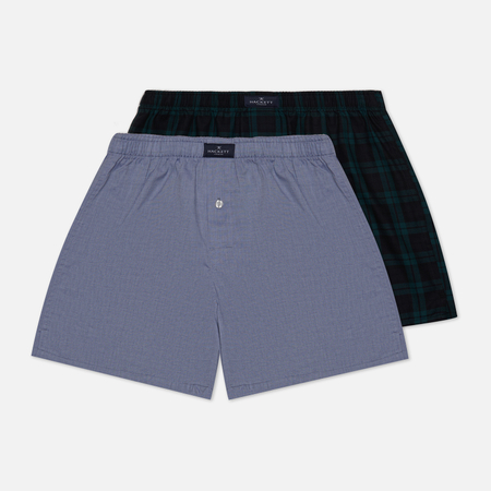 фото Комплект мужских трусов hackett greg check boxer 2-pack, цвет зелёный, размер s