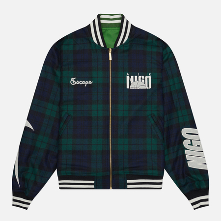 фото Мужская куртка бомбер nike x nigo reversible coach, цвет зелёный, размер l