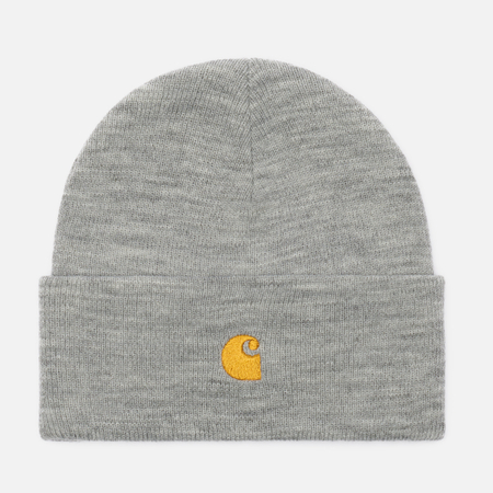 фото Шапка carhartt wip chase, цвет серый