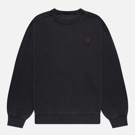 фото Мужская толстовка carhartt wip vista, цвет серый, размер s