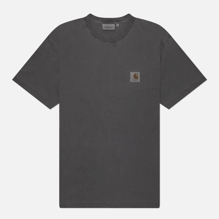 фото Мужская футболка carhartt wip nelson, цвет чёрный, размер l