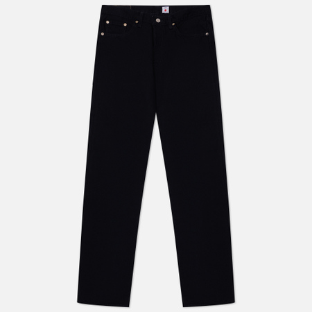 фото Мужские джинсы edwin loose straight kaihara right hand black denim 13 oz, цвет чёрный, размер 34/32