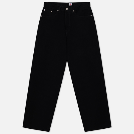 фото Мужские джинсы edwin wide kaihara right hand black denim 13 oz, цвет чёрный, размер 28/32