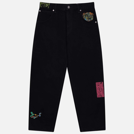 фото Мужские джинсы edwin x jonathan castro tyrell pembroke black denim 13.56 oz, цвет чёрный, размер 34/28