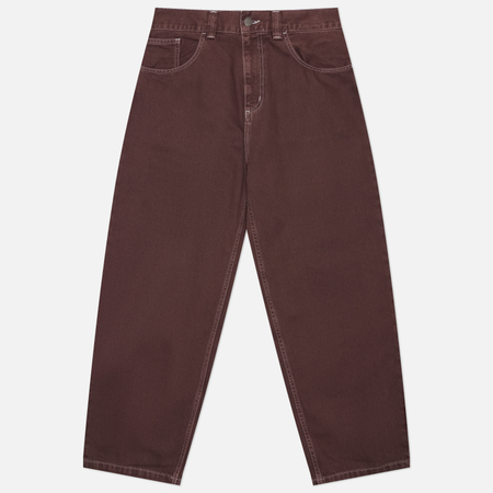 фото Мужские брюки carhartt wip brandon, цвет бордовый, размер l