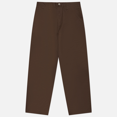 фото Мужские брюки carhartt wip simple, цвет коричневый, размер 33