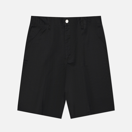 фото Мужские шорты carhartt wip simple denison twill, цвет чёрный, размер 33