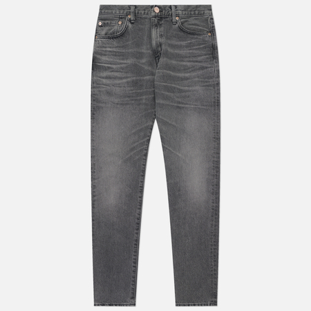 фото Мужские джинсы edwin slim tapered kaihara right hand black denim 13 oz, цвет серый, размер 32/32