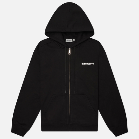 фото Мужская толстовка carhartt wip hooded archive lines, цвет чёрный, размер m