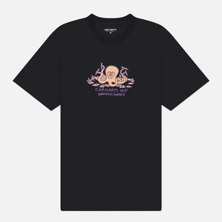 фото Мужская футболка carhartt wip ink lab, цвет чёрный, размер xs
