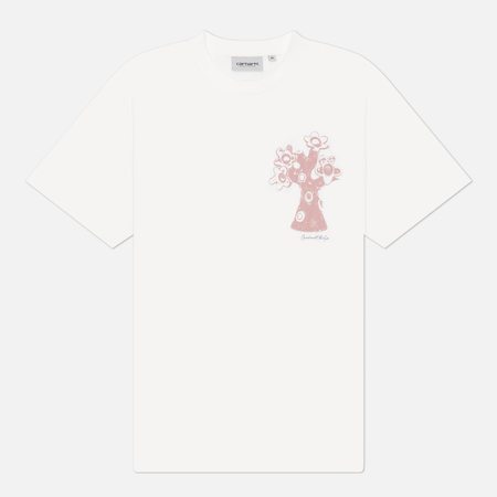фото Мужская футболка carhartt wip forma, цвет белый, размер xl