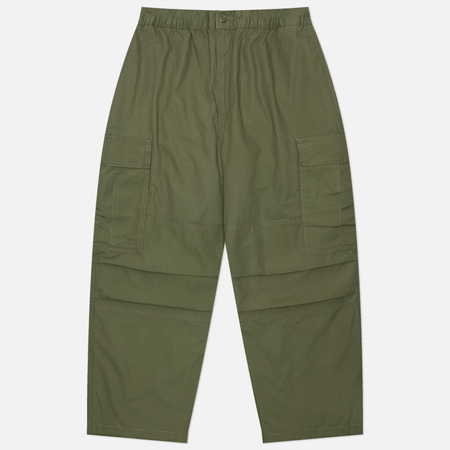 фото Мужские брюки carhartt wip jet cargo, цвет оливковый, размер s