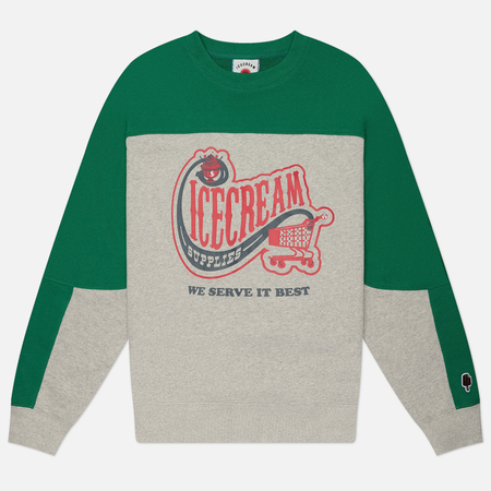 фото Мужская толстовка icecream convenience store panelled crewneck, цвет серый, размер xl