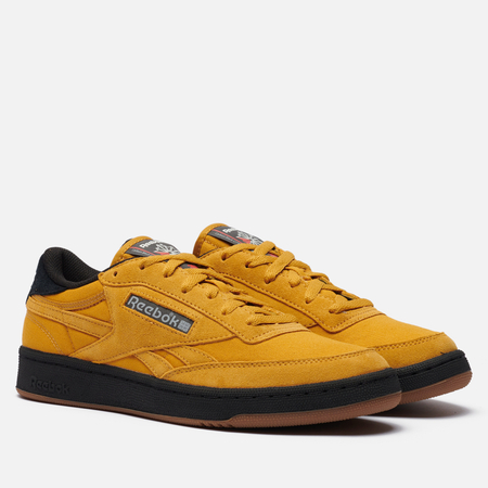 фото Мужские кроссовки reebok club c revenge vintage, цвет жёлтый, размер 40 eu