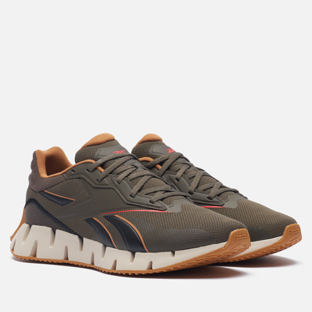 фото Мужские кроссовки reebok zig dynamica 4, цвет коричневый, размер 40.5 eu