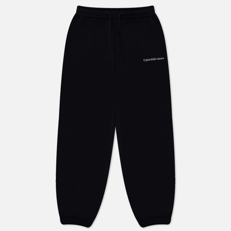 фото Мужские брюки calvin klein jeans institutional relaxed joggers, цвет чёрный, размер s