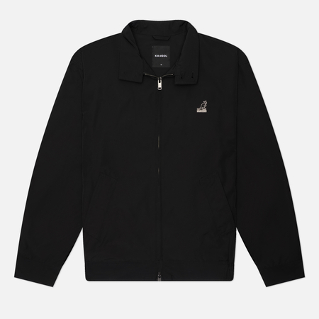 фото Мужская куртка харрингтон kangol stand collar harrington, цвет чёрный, размер xl