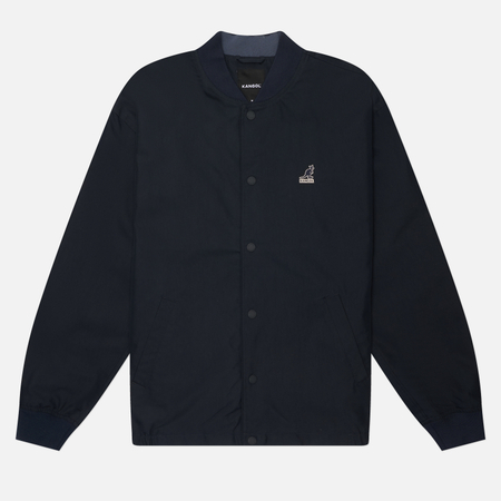 фото Мужская куртка бомбер kangol midnight varsity, цвет синий, размер m