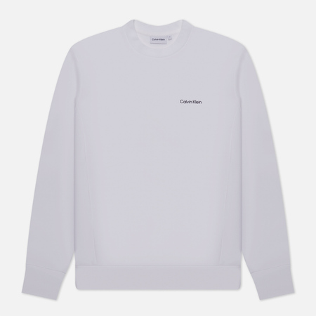 фото Мужская толстовка calvin klein jeans micro logo repreve, цвет белый, размер s