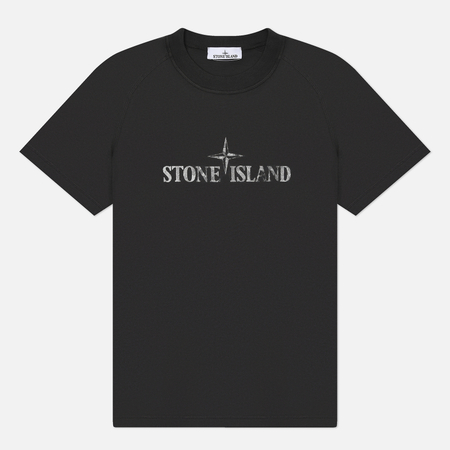 фото Мужская футболка stone island institutional two, цвет серый, размер l