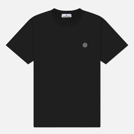 фото Мужская футболка stone island compass patch, цвет чёрный, размер m