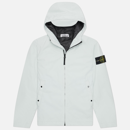 фото Мужская демисезонная куртка stone island soft shell-r e.dye primaloft, цвет голубой, размер m