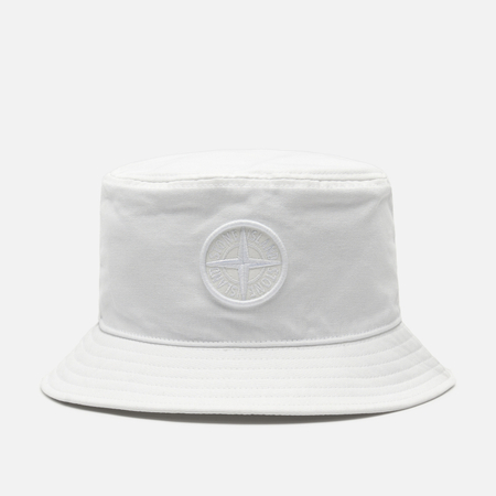 фото Панама stone island cotton reps compass, цвет белый, размер l