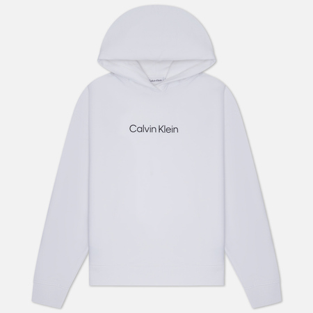 фото Женская толстовка calvin klein jeans hero logo hoodie, цвет белый, размер xs