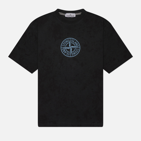 фото Мужская футболка stone island megacity sky graphic, цвет чёрный, размер xl