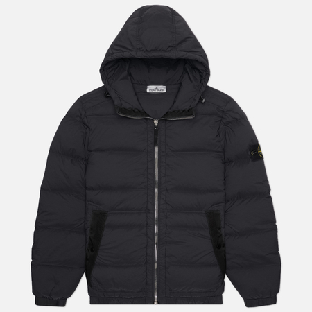 фото Мужской пуховик stone island seamless tunnel nylon down-tc, цвет чёрный, размер s