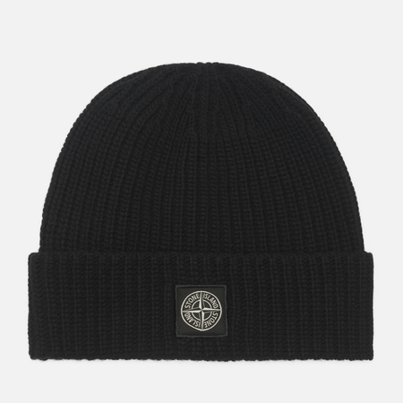фото Шапка stone island light rws geelong wool, цвет чёрный