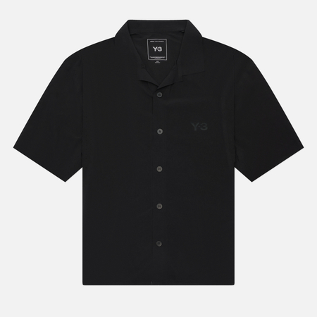 фото Мужская рубашка y-3 ultralight woven logo, цвет чёрный, размер s